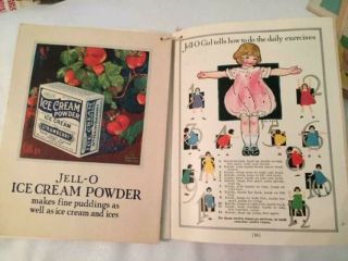 Antique Jello Advertising Booklet Jell - O Girl 1920s Recipe Book Illustrated