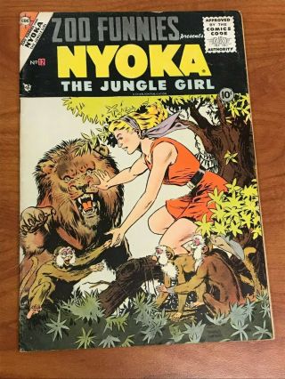 Zoo Funnies 12 Nyoka The Jungle Girl Charlton Comics 1956 Vg
