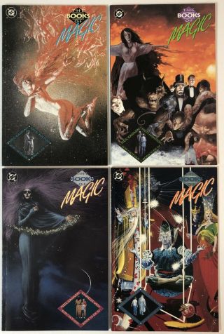 Books Of Magic 1 2 3 4 Nm (1991) Complete Mini Series Set Gaiman Dc Vertigo