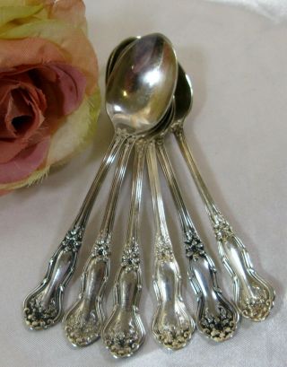 W.  B.  Mfg.  Co.  Silver Paragon Patt. ,  Demitasse Spoons Set Of 6 - 4 9/16 " L