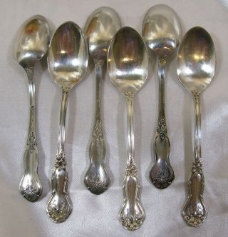 W.  B.  Mfg.  Co.  Silver Paragon Patt. ,  Demitasse Spoons Set of 6 - 4 9/16 