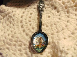 1968 Sterling Silver Enameled Rabbit Easter Spoon