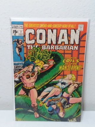 Conan The Barbarian Vol 1 7 (july 1971,  Marvel) Barry Smith,  Roy Thomas L@@k