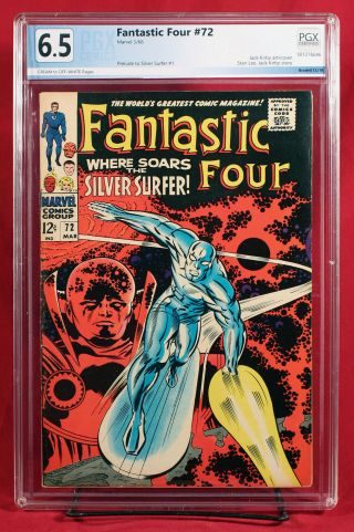 Fantastic Four 72 (marvel) Pgx 6.  5 Fn,  Fine,  Silver Surfer Unpressed Htf
