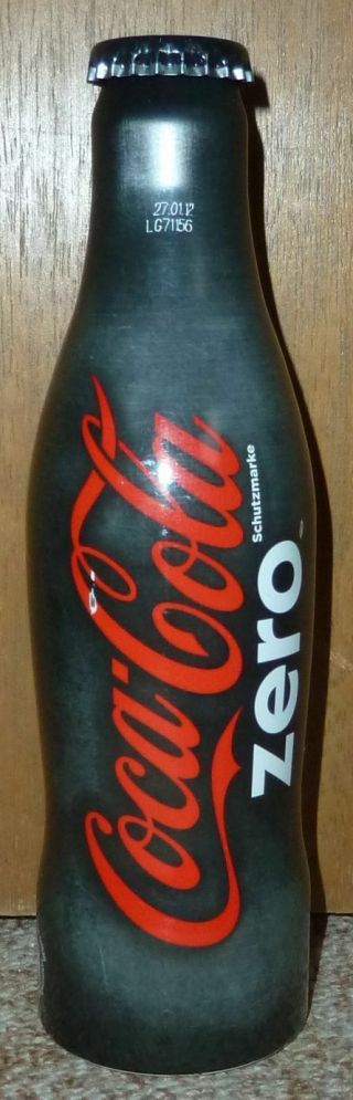 , Rare Coca - Cola Coke Zero Alu Bottle Bottles Germany,