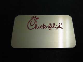 Chick - Fil - A Restaurant Uniform Name Badge Name Tag Gold