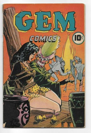 Gem Comics 1 - Spotlight 1945 - Rare - Classic Bondage Cover By John Giunta