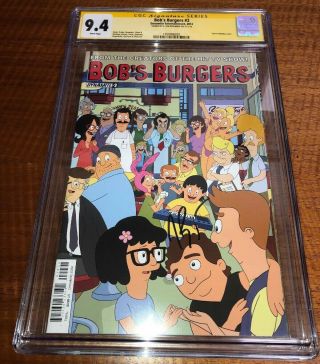 Bobs Burgers 2 Cgc Ss 9.  4 Signed By H.  Jon Benjamin Nm Dynamite Comics Rare