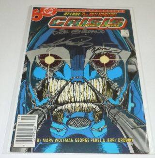 Crisis On Infinite Earths 6 Comic Dc Signed Dick Giordano George Perez Wolfman