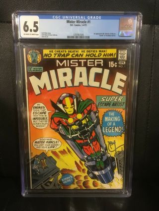 Mister Miracle 1 Cgc 6.  5 (huge Key - Movie Soon) Jack Kirby (tiny Crack In Case)