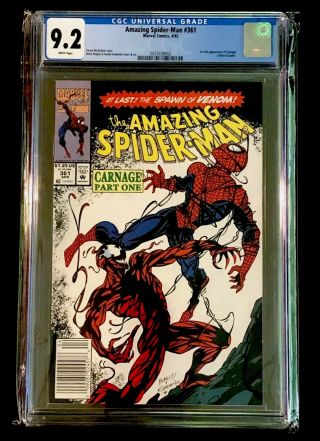 The Spider - Man 361 Cgc 9.  2 Also Includes Asm 362 And 363 - Carnage Saga