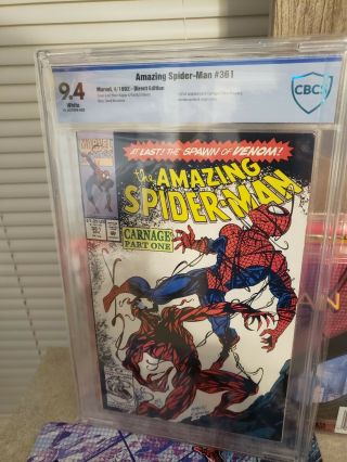 CBCS 9.  4 Spider - Man 361 1st Appearance of Carnage KEY  3
