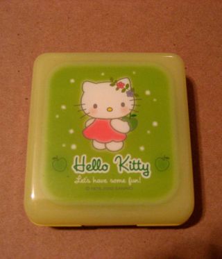 Htf 2002 Sanrio Hello Kitty Contact Lens Case Holder Travel Set Authentic