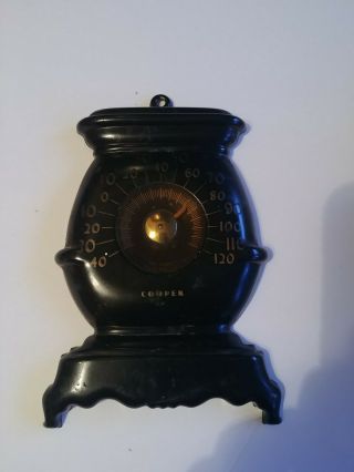 Cooper Co.  - Vintage Metal Pot Belly Stove Thermometer