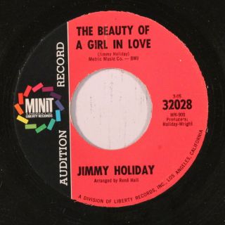 Jimmy Holiday: The Beauty Of A Girl In Love / Everything Is Love 45 (dj) Soul
