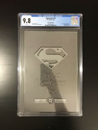 Superman 75 Death Of Superman Poly - Bagged Edition Cgc 9.  8 White Pages