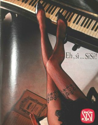Collant Pantyhose Bas - Sisi - Print Ad Advertising - Year 1987 - An45