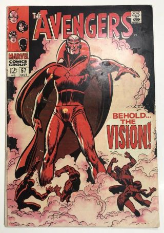 Avengers 57 1st Appearance Of The Vision Marvel Comics