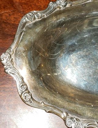 Antique American Rose Webster Wilcox International Silver Co.  7319 Bread Tray 2