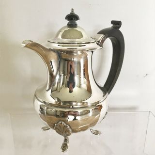 Sharman D Neill Of Belfast A1 Silver Plate Tea/coffee Pot With Ebonised Handle
