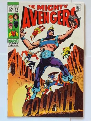 Marvel Avengers 63 (1969) 1st App Goliath Ii (clint Barton / Hawkeye) 2