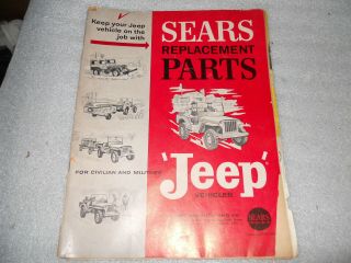 2 Vintage Jeep Parts Catalogs - Sears & American Auto Parts 1960 And 1963