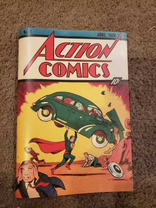 Action Comics 1 June 1938 Custom Made Cover Reprint Superman 1st Appearance
