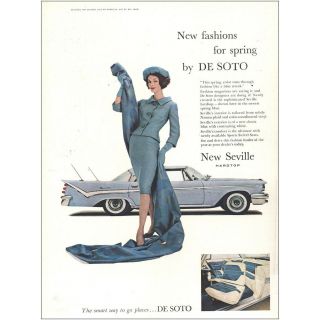 1959 Desoto Seville: Fashions For Spring Vintage Print Ad