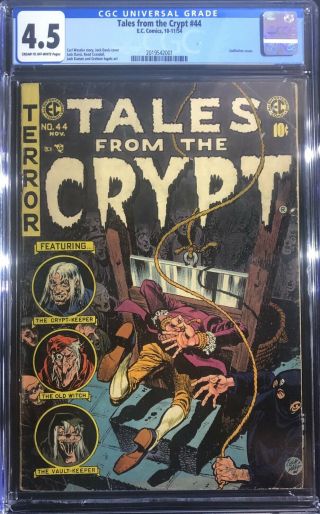 Tales From The Crypt 44 - Ec Comics - Cgc Graded 4.  5 Cream/off White