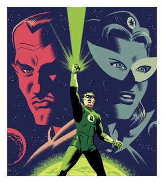 Michael Cho Signed Dc Comic Jla Fine Art Print Hal Jordan Green Lantern