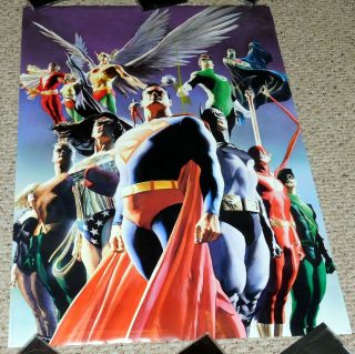 Justice League Jla Alex Ross Art Poster Dc Comics 2006 Martian Manhunter