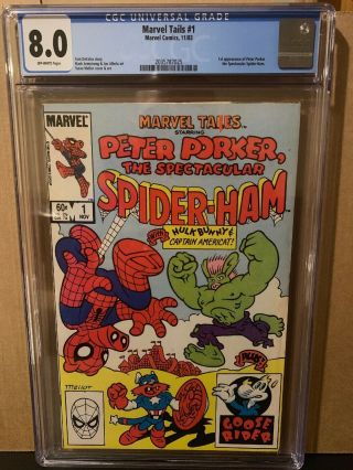 Marvel Tails 1 Cgc 8.  0 1st Peter Porker The Spectacular Spider - Ham 1983