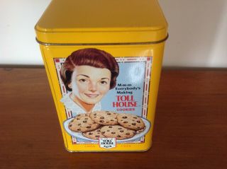Vintage Retro Nestle Toll House Cookie Tin With Cookie Recipe