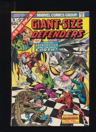 Giant Size Defenders 3 (1974 Marvel) 1st Korvac Mvs Intact Wow