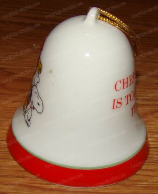 Lucy Snoopy Linus Charlie Brown Sally PP (Peanuts Characters 1966) Bell Ornament 3