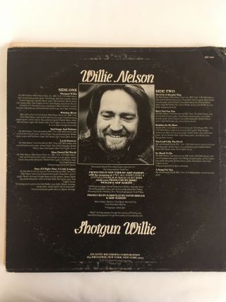 Shotgun Willie Nelson LP Vinyl Album 12 