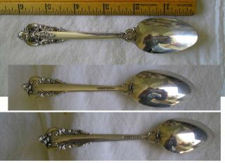 1 Wallace Grande Baroque Sterling Silver 6 1/4 Teaspoons Pierced Handle Spoon