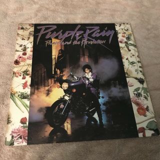 Vintage Prince Purple Rain Lp Record Soundtrack W/ Poster Lp Record Album Vinyl