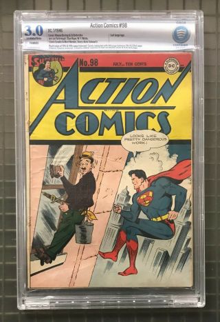 Action Comics 98 Dc Comics Superman 1946 Cbcs 3.  0