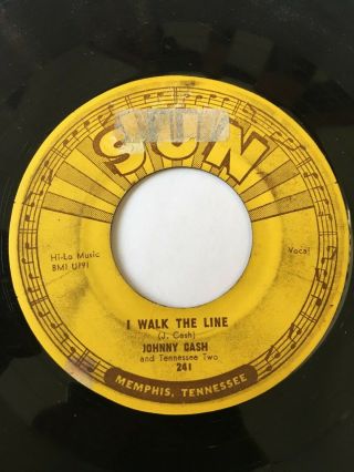 Rockabilly Sun 45/ Johnny Cash " I Walk The Line " Hear