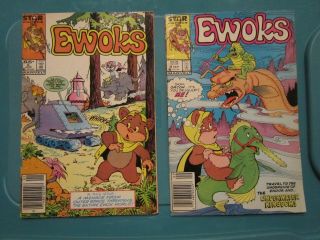 1986 Ewoks Issue 5 And 9 Star Wars Marvel Comics