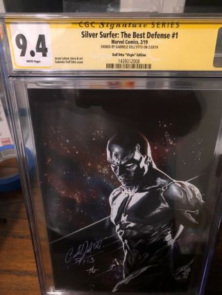 Silver Surfer 1 CGC 9.  4 SS Garbriele Dell Otto Virgin Variant Not 9.  8 Defenders 3