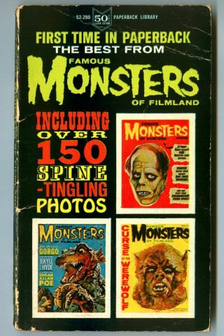 Vintage 1964 The Best From Famous Monsters Of Filmland Rare Horror Paperback