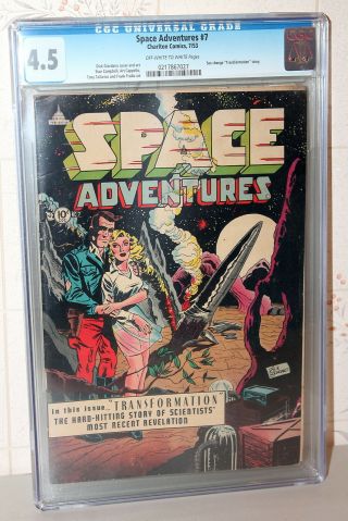 Space Adventures 7 Pre - Code “sex Change” Story Charlton Comic 1953 Cgc 4.  5
