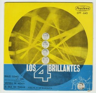 Los 4 Brillantes Mexican Ep Sleeve 1965 (no Record) Peerless 645