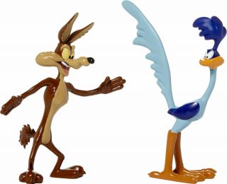 Looney Tunes Wile E.  Coyote & Road Runner Bendable Figures