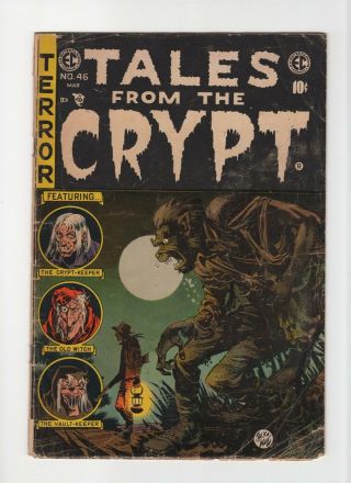Tales From The Crypt 46 Vintage Ec Comic Horror Old Witch Crypt - Keeper Vault