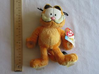 Ty Garfield Window Cling Beanie Babies Plush 9.  5 " Stuck On You Stuffed Animal