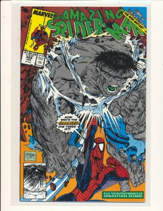 Spider - Man 328 - Todd Mcfarlane Hulk Cover & Art Nm - Cond.