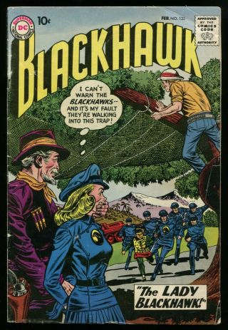 1959 Dc Comics Blackhawk 133 1st App Lady Blackhawk Key Hot Book